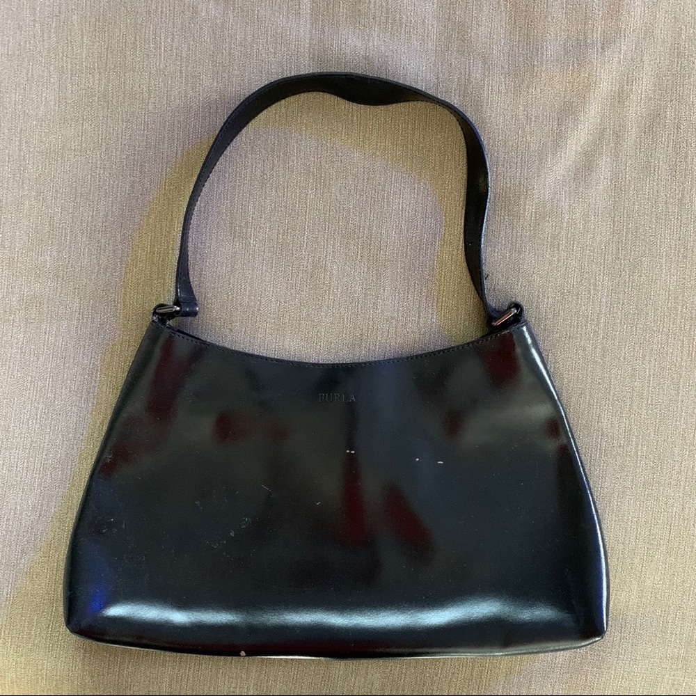 Furla Black Shoulder Purse
